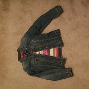 GAP XS rainbow wool and denim jacket
